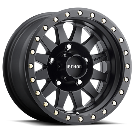Aluminum Wheels 15x8 Double Standard MR304 Bolt Pattern 5 On 139.7 Offset -24 Lip Size 3.5 Matte Black MB Method