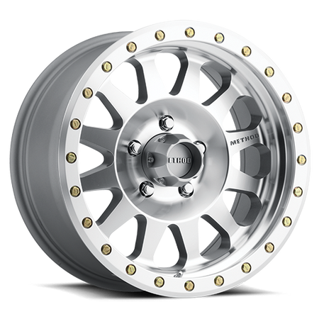 Aluminum Wheels 17x8.5 Double Standard MR304 Bolt Pattern 5 On 139.7 Offset 0 Lip Size 2.6 Machined SL Clear Coat Method