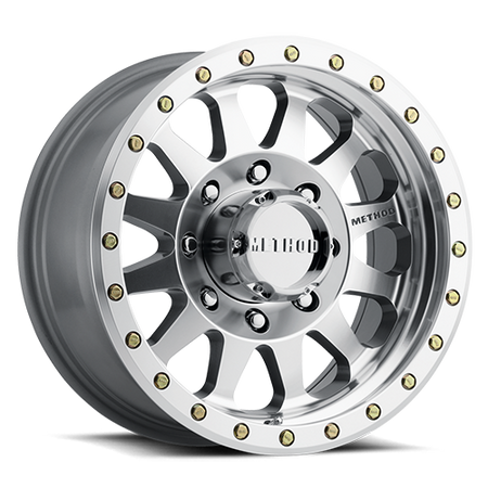 Aluminum Wheels 17x8.5 Double Standard MR304 Bolt Pattern 8 On 170 Offset 0 Lip Size 2.6 Machined SL Clear Coat Method