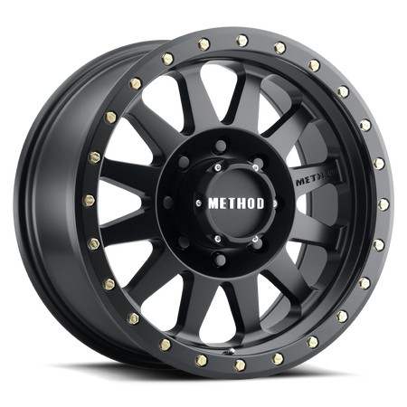 Aluminum Wheels 17x8.5 Double Standard MR304 Bolt Pattern 8 On 170 Offset 0 Lip Size 3.07 Matte Black MB Method
