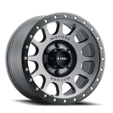 Aluminum Wheels 17x8.5 NV MR305 Bolt Pattern 6 On 135 Offset 0 Lip Size 1.3 Titanium TT Matte Black Lip Method