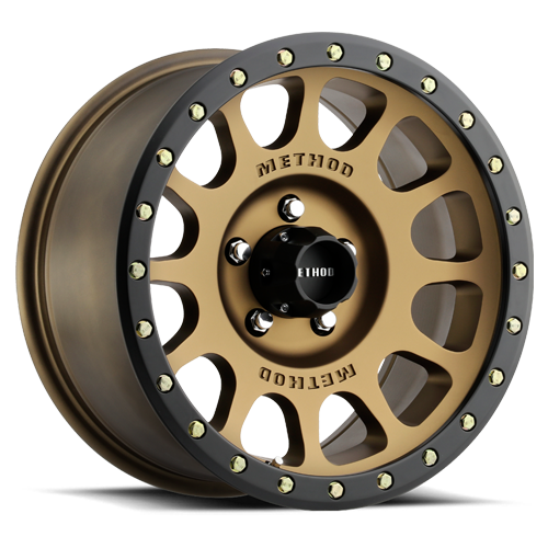 Aluminum Wheels 17x8.5 NV MR305 Bolt Pattern 5 On 127 Offset 0 Lip Size 1.3 Method Bronze BRZ Black Street Loc Method