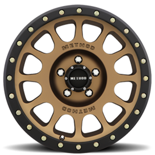 Aluminum Wheels 17x8.5 NV MR305 Bolt Pattern 5 On 127 Offset 0 Lip Size 1.3 Method Bronze BRZ Black Street Loc Method