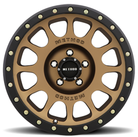 Aluminum Wheels 17x8.5 NV MR305 Bolt Pattern 5 On 127 Offset 0 Lip Size 1.3 Method Bronze BRZ Black Street Loc Method