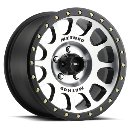 Aluminum Wheels 17x8.5 NV MR305 Bolt Pattern 5 On 139.7 Offset 0 Lip Size 1.3 Black BM Machined Face-Black Street Loc Method