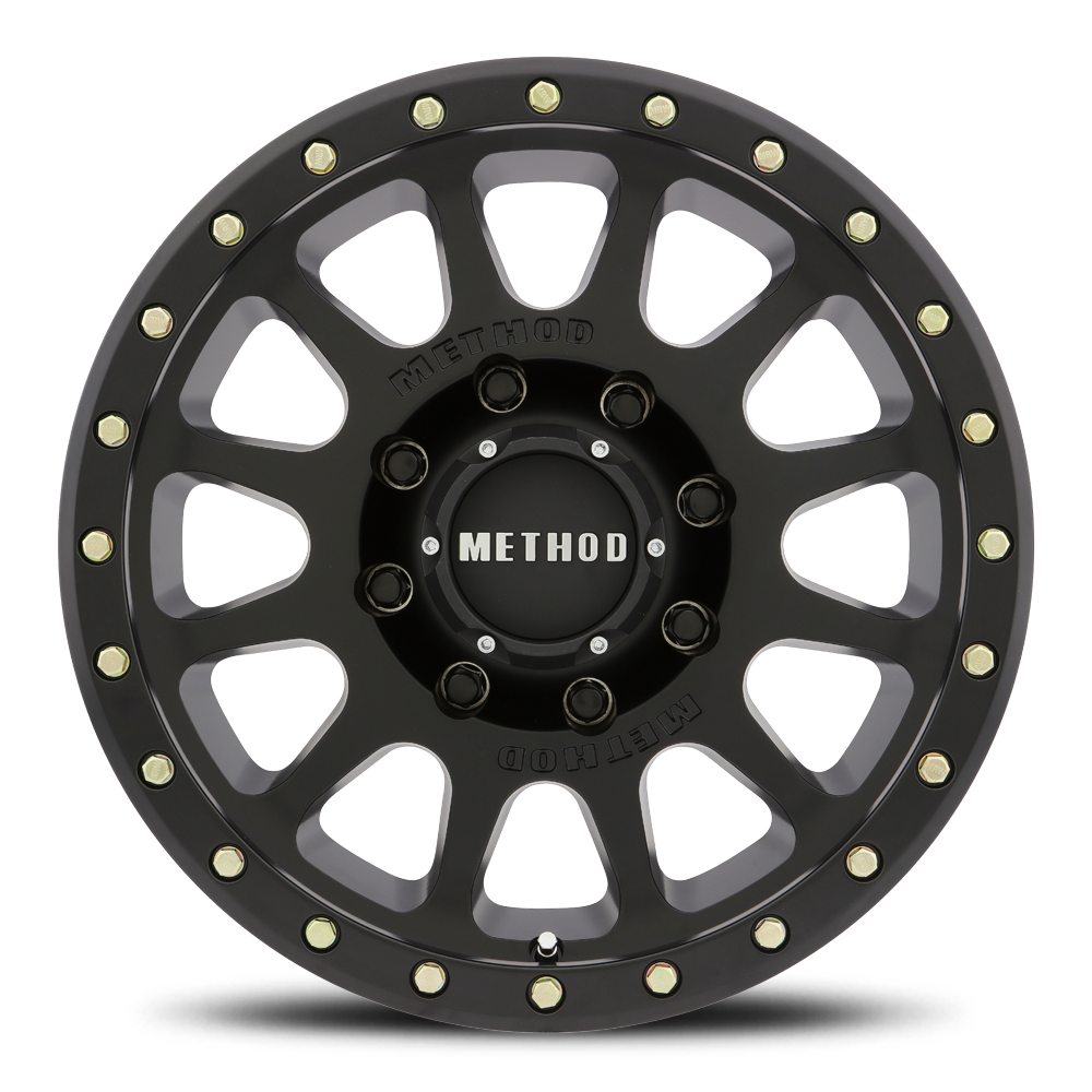 Aluminum Wheels 17x8.5 NV HD MR305 Bolt Pattern 8 On 170 Offset 0 Lip Size 1.26 Matte Black MB Method