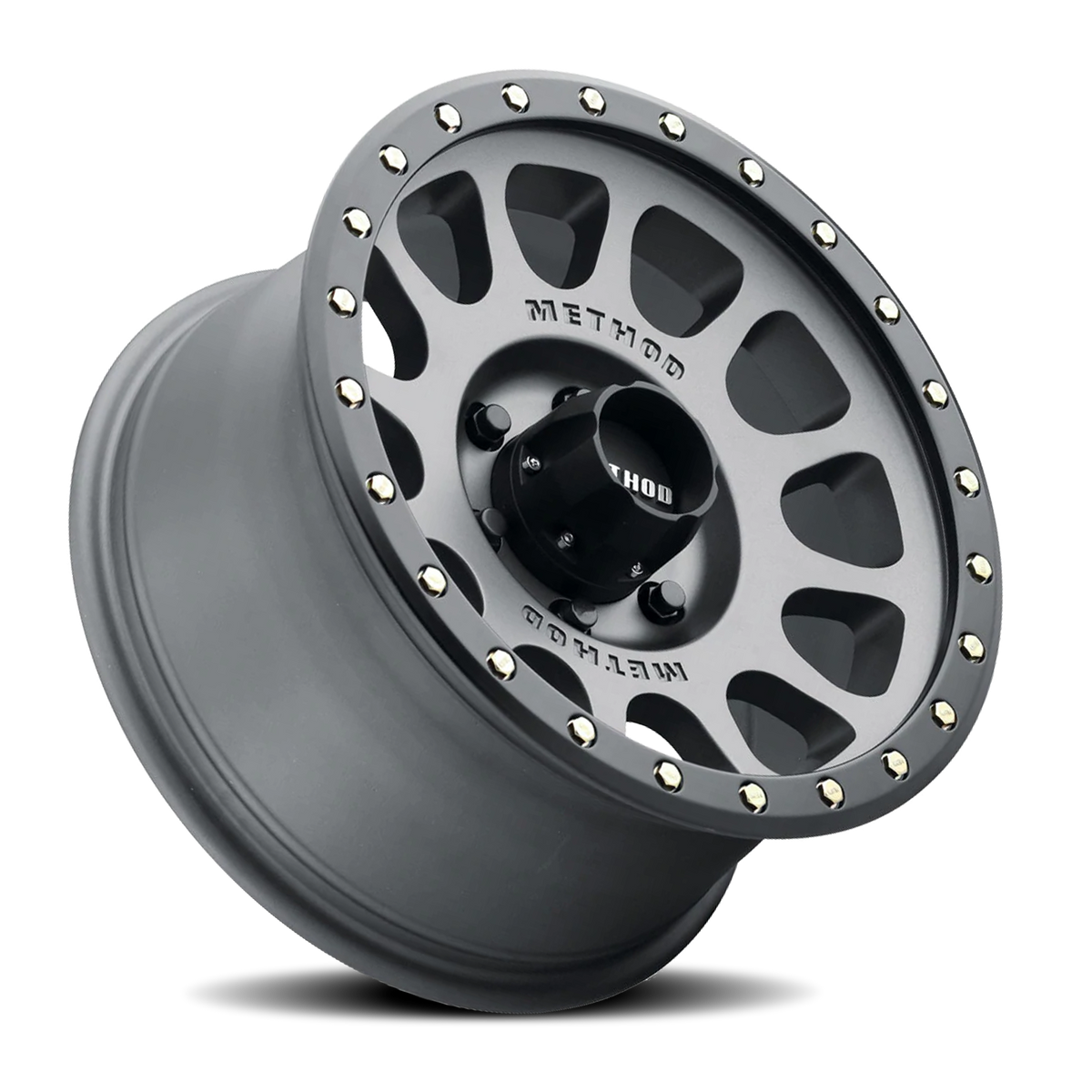 Aluminum Wheels 18x9 NV MR305 Bolt Pattern 5 On 150 Offset 25 Lip Size 1.38 Titanium TT Matte Black Lip Method