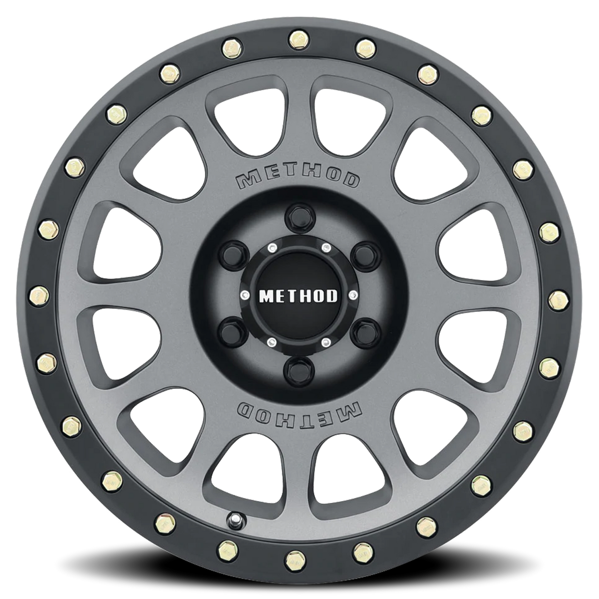 Aluminum Wheels 18x9 NV MR305 Bolt Pattern 5 On 150 Offset 25 Lip Size 1.38 Titanium TT Matte Black Lip Method