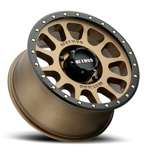 Aluminum Wheels 18x9 NV MR305 Bolt Pattern 6 On 139.7 Offset 0 Lip Size 1.34 Method Bronze BRZ Black Street Loc Method