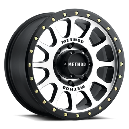 Aluminum Wheels 18x9 NV MR305 Bolt Pattern 8 On 170 Offset 18 Lip Size 1.38 Black BM Machined Face-Black Street Loc Method