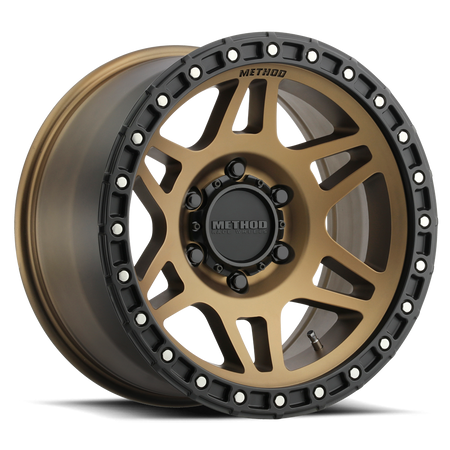 Aluminum Wheels 17x8.5 MR312 Bolt Pattern 6 On 135 Offset 0 Lip Size 0.98 Method Bronze BRZ Matte Black Lip Method