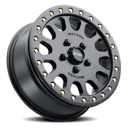Aluminum Wheels 15x6 MR401 Beadlock UTV Bolt Pattern 5 On 114.3 Offset 49 Lip Size 0 Matte Black MB Method