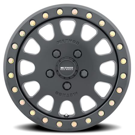 Aluminum Wheels 15x6 MR401 Beadlock UTV Bolt Pattern 5 On 114.3 Offset 49 Lip Size 0 Matte Black MB Method