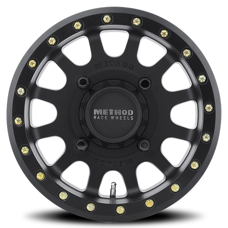 Aluminum Wheels 15x7 MR401 Beadlock UTV Bolt Pattern 5 On 114.3 Offset 38 Lip Size 0.79 Matte Black MB Method