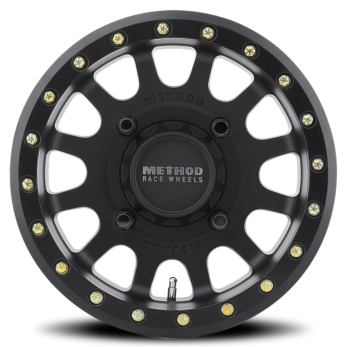 Aluminum Wheels 15x7 MR401 Beadlock UTV Bolt Pattern 4 On 156 Offset 38 Lip Size 0.79 Matte Black MB Method