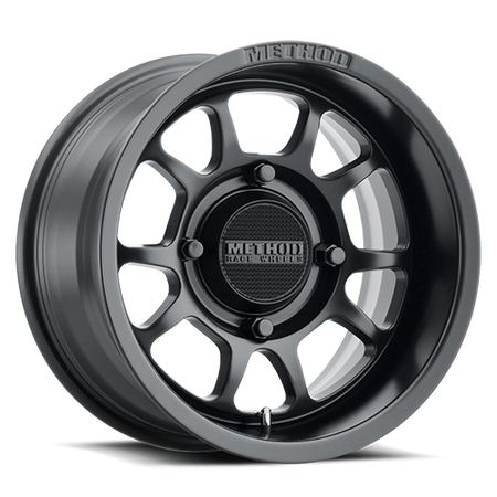 Aluminum Wheels 15x10 MR409 Bead Grip UTV Bolt Pattern 4 On 156 Offset 0 Lip Size 4.33 Matte Black MB Method