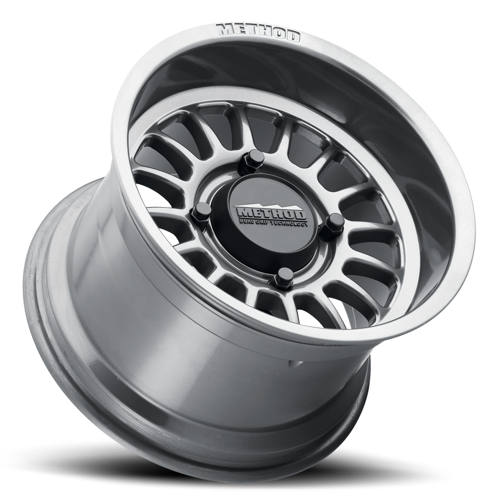 Aluminum Wheels 15x7 MR411 Bead Grip UTV Bolt Pattern 4 On 156 Offset 38 Lip Size 1.57 Gloss Titanium SL Method