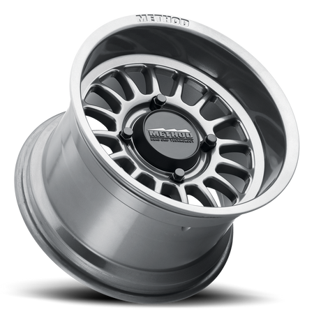 Aluminum Wheels 15x7 MR411 Bead Grip UTV Bolt Pattern 4 On 156 Offset 38 Lip Size 1.57 Gloss Titanium SL Method