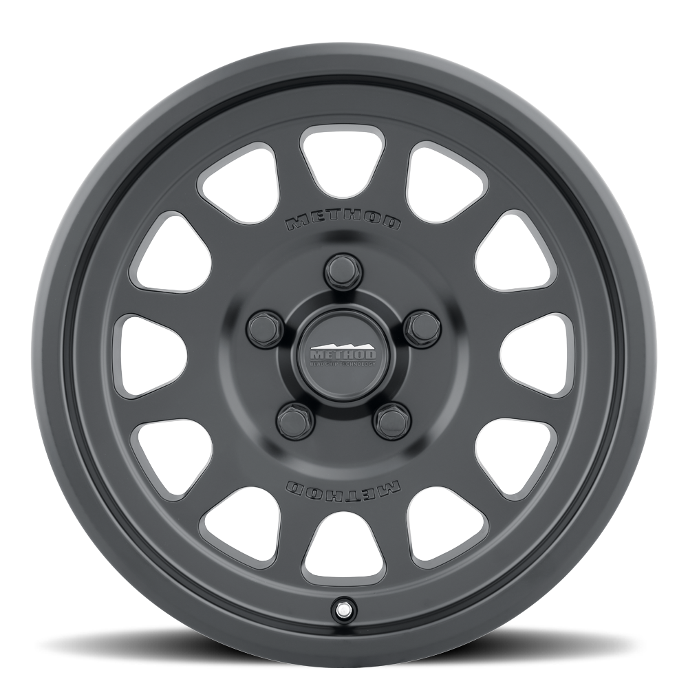 Aluminum Wheels 15x7 MR414 Bead Grip UTV Bolt Pattern 5 On 114.3 Offset 13 Lip Size 1.18 Matte Black MB Method