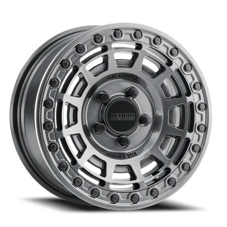 Aluminum Wheels 15x7 MR415 Beadlock UTV Bolt Pattern 5 On 114.3 Offset 38 Lip Size 0 Graphite GY Gloss Graphite Ring Method