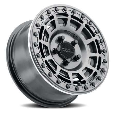 Aluminum Wheels 15x7 MR415 Beadlock UTV Bolt Pattern 5 On 114.3 Offset 38 Lip Size 0 Graphite GY Gloss Graphite Ring Method