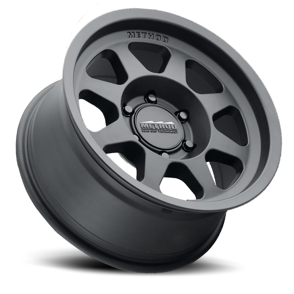 Aluminum Wheels 17x7.5 Bead Grip MR701 Bolt Pattern 5 On 160 Offset 50 Lip Size 0.98 Matte Black MB Method