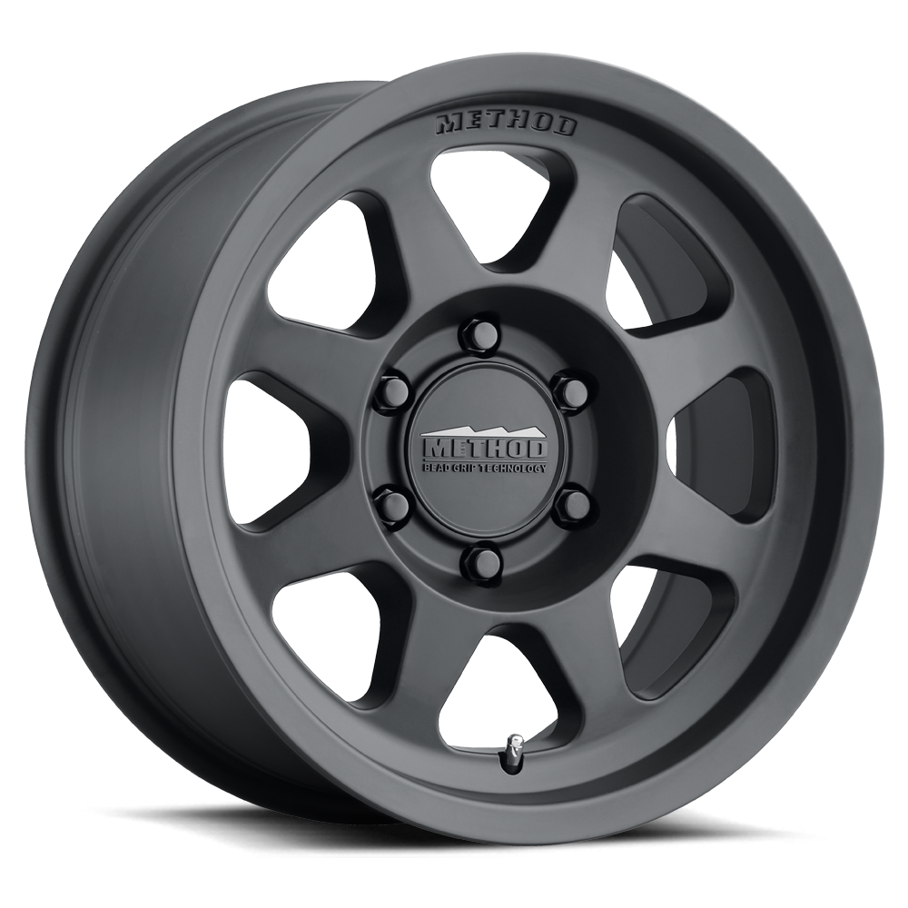 Aluminum Wheels 17x7.5 Bead Grip MR701 Bolt Pattern 6 On 130 Offset 50 Lip Size 0.98 Matte Black MB Method