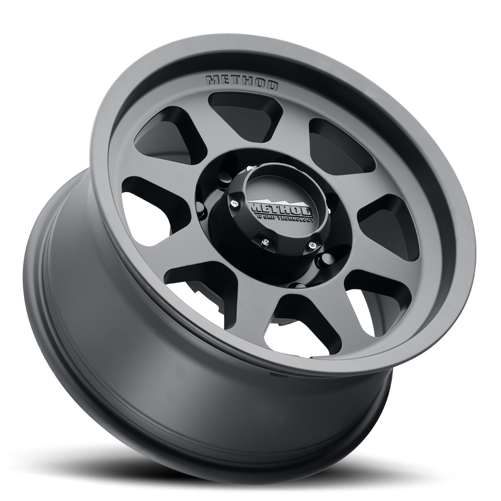 Aluminum Wheels 17x8.5 Bead Grip MR701 Bolt Pattern 8 On 170 Offset 0 Lip Size 1.81 Matte Black MB Method