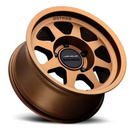 Aluminum Wheels 17x9 Bead Grip MR701 Bolt Pattern 5 On 127 Offset -12 Lip Size 1.97 Method Bronze BRZ Method