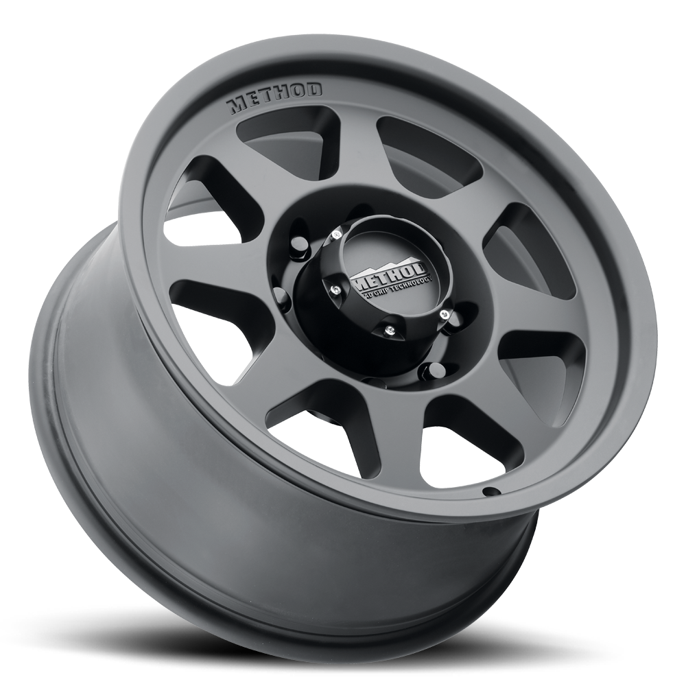 Aluminum Wheels 18x9 HD Bead Grip MR701 Bolt Pattern 8 On 165.1 Offset 18 Lip Size 1.81 Matte Black MB Method