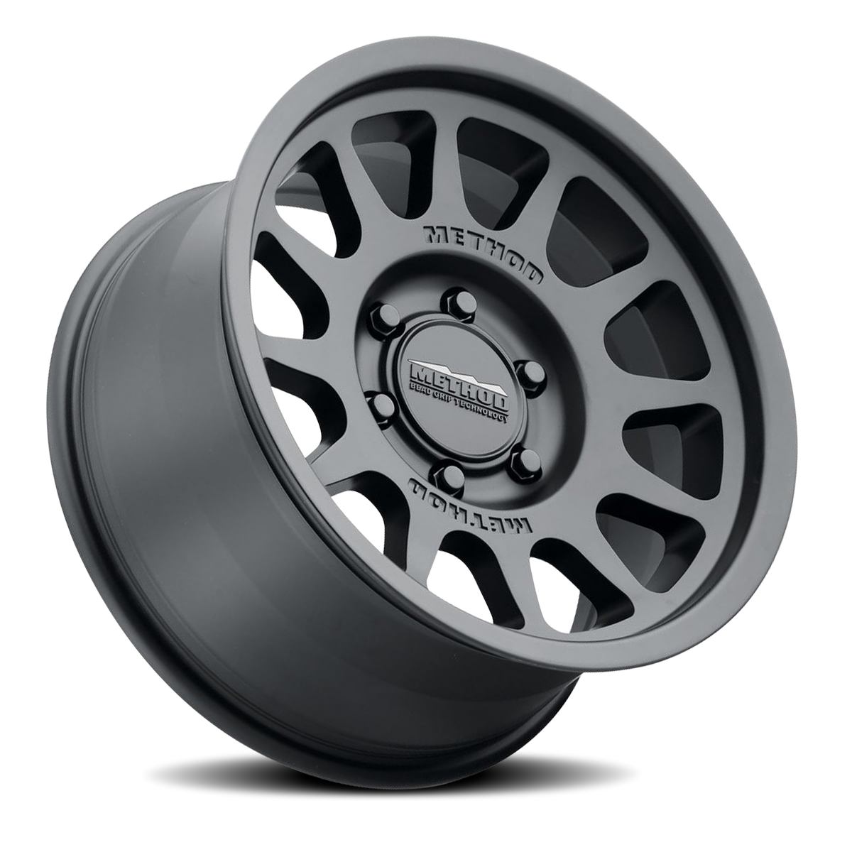 Aluminum Wheels 17x7.5 Bead Grip MR703 Bolt Pattern 6 On 130 Offset 50 Lip Size 0.87 Matte Black MB Method
