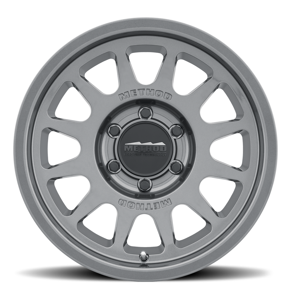 Aluminum Wheels 17x8.5 Bead Grip MR703 Bolt Pattern 6 On 135 Offset 0 Lip Size 1.18 Gloss Titanium SL Method