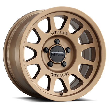 Aluminum Wheels 17x8.5 Bead Grip MR703 Bolt Pattern 5 On 150 Offset 35 Lip Size 0.79 Method Bronze BRZ Method