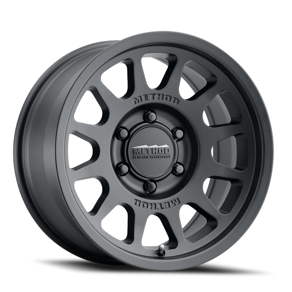 Aluminum Wheels 17x8.5 Bead Grip MR703 Bolt Pattern 6 On 139.7 Offset 35 Lip Size 0.79 Matte Black MB Method