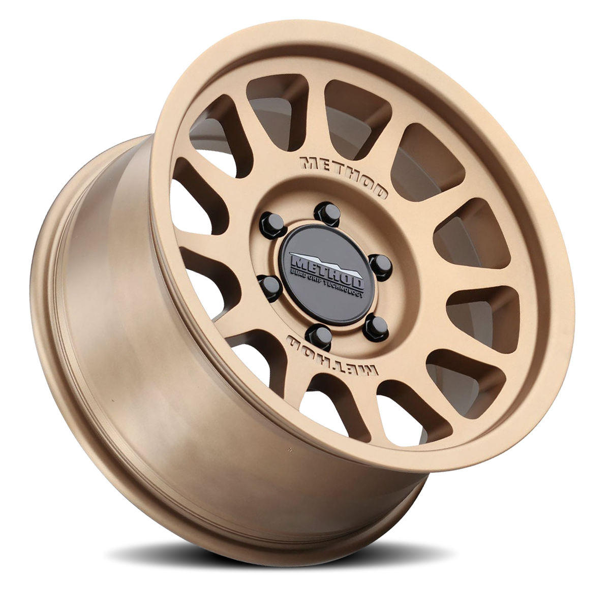 Aluminum Wheels 17x8.5 Bead Grip MR703 Bolt Pattern 6 On 139.7 Offset 35 Lip Size 0.79 Method Bronze BRZ Method