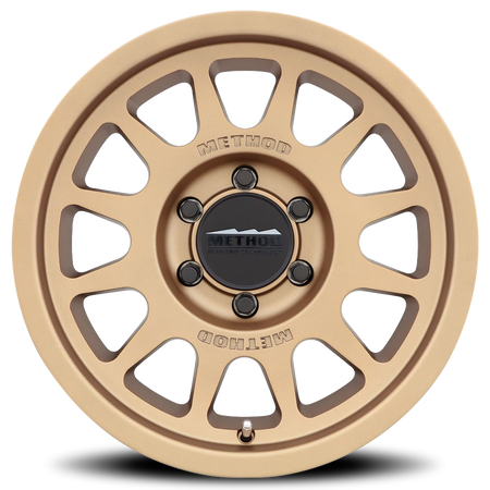 Aluminum Wheels 17x8.5 Bead Grip MR703 Bolt Pattern 6 On 139.7 Offset 35 Lip Size 0.79 Method Bronze BRZ Method
