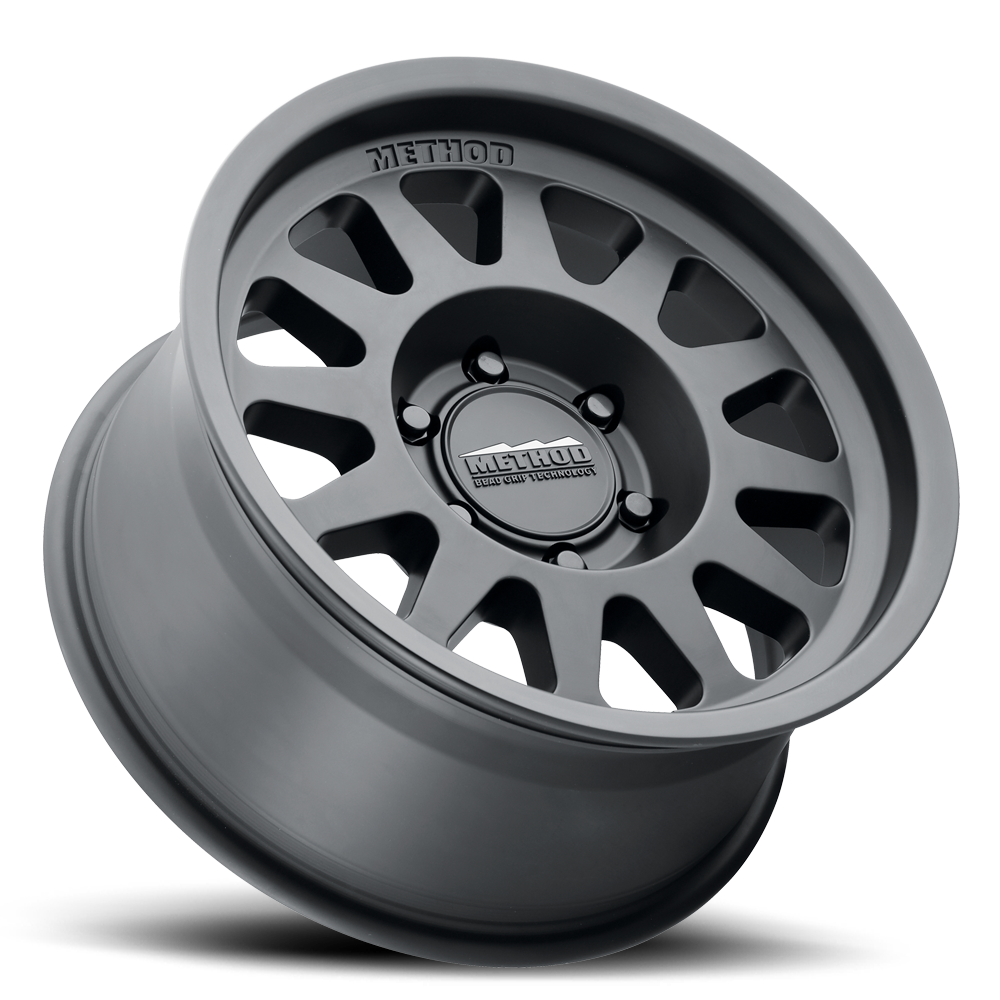 Aluminum Wheels 17x8.5 Bead Grip MR704 Bolt Pattern 8 On 170 Offset 0 Lip Size 1.81 Matte Black MB Method
