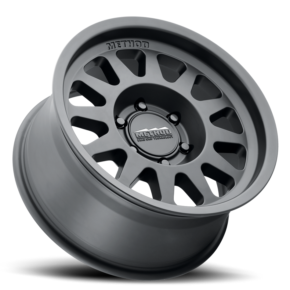 Aluminum Wheels 17x8.5 Bead Grip MR704 Bolt Pattern 8 On 170 Offset 0 Lip Size 1.81 Matte Black MB Method