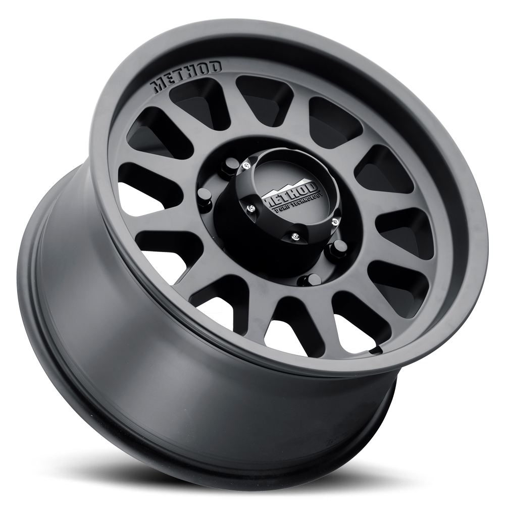 Aluminum Wheels 17x9 Bead Grip MR704 Bolt Pattern 8 On 170 Offset 18 Lip Size 1.77 Matte Black MB Method