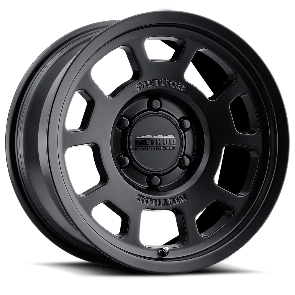Aluminum Wheels 17x8.5 Bead Grip MR705 Bolt Pattern 5 On 127 Offset 0 Lip Size 1.22 Matte Black MB Method