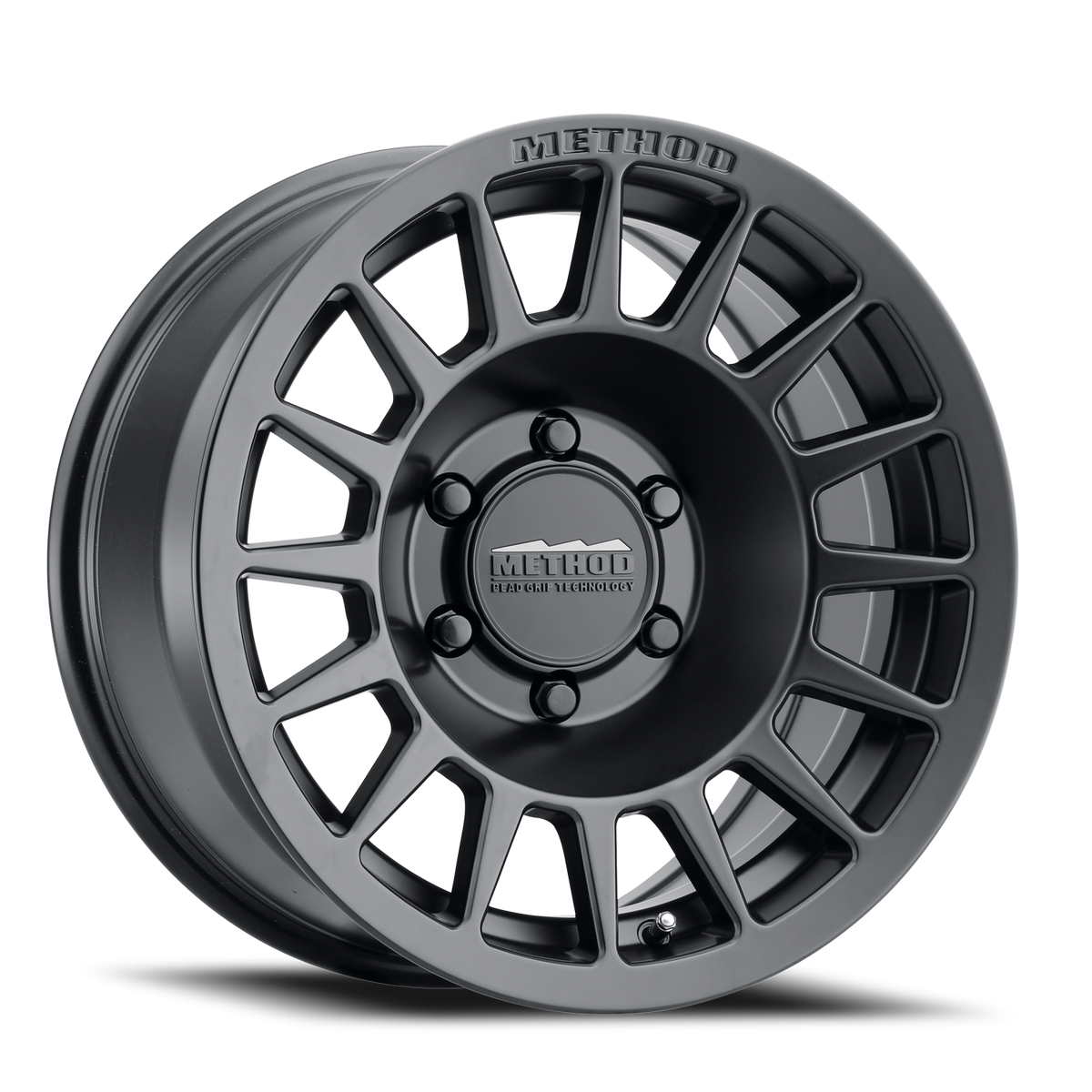 Aluminum Wheels 17x8.5 Bead Grip MR707 Bolt Pattern 6 On 139.7 Offset 25 Lip Size 0 Matte Black MB Method