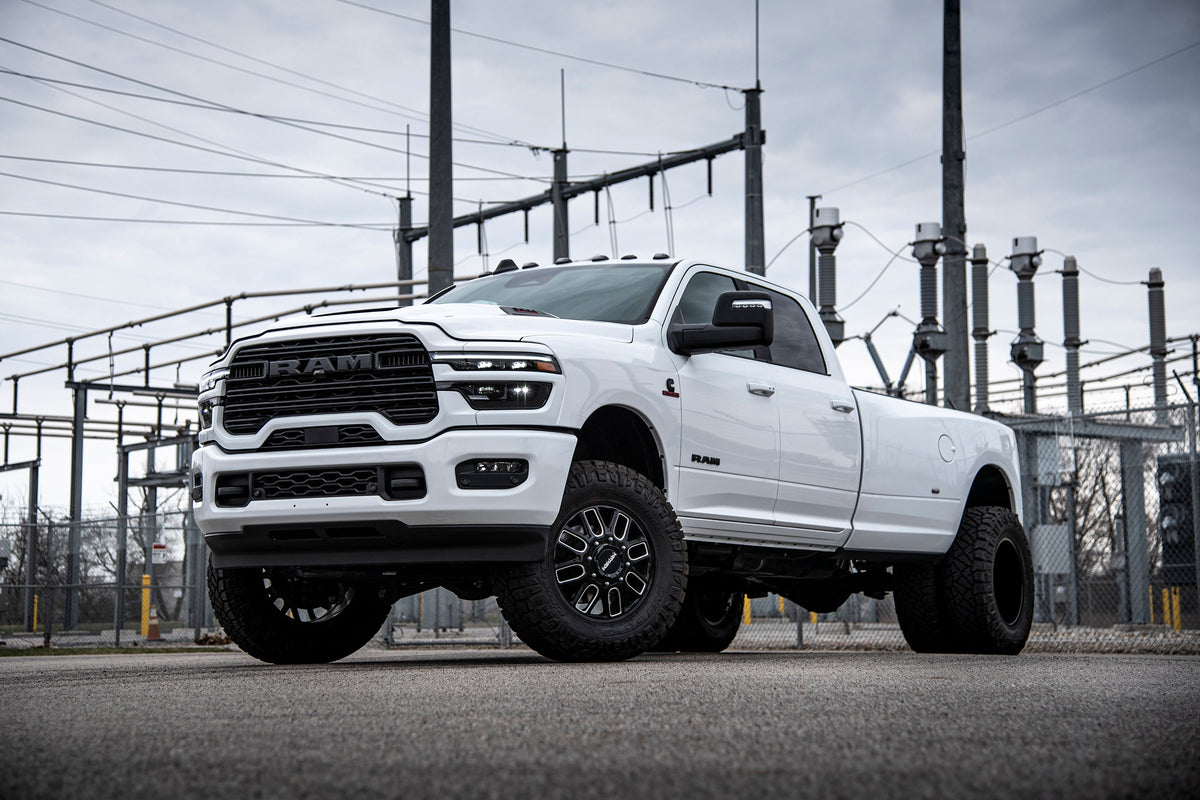 25-26 Ram 3500 4WD (Diesel) 4 Inch Radius Arm Suspension Lift Kit, 3 Inch Rear Lift w/o Overload, Block - Fox 2.0 IFP PS...