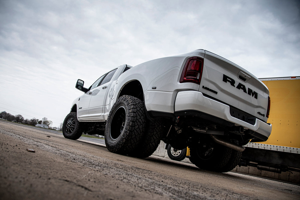 25-26 Ram 3500 (Gas) 4 Inch Radius Arm Suspension Lift Kit W/ Indexing Ring, 3 Inch Rear Lift w/ Overload, Block - Fox...