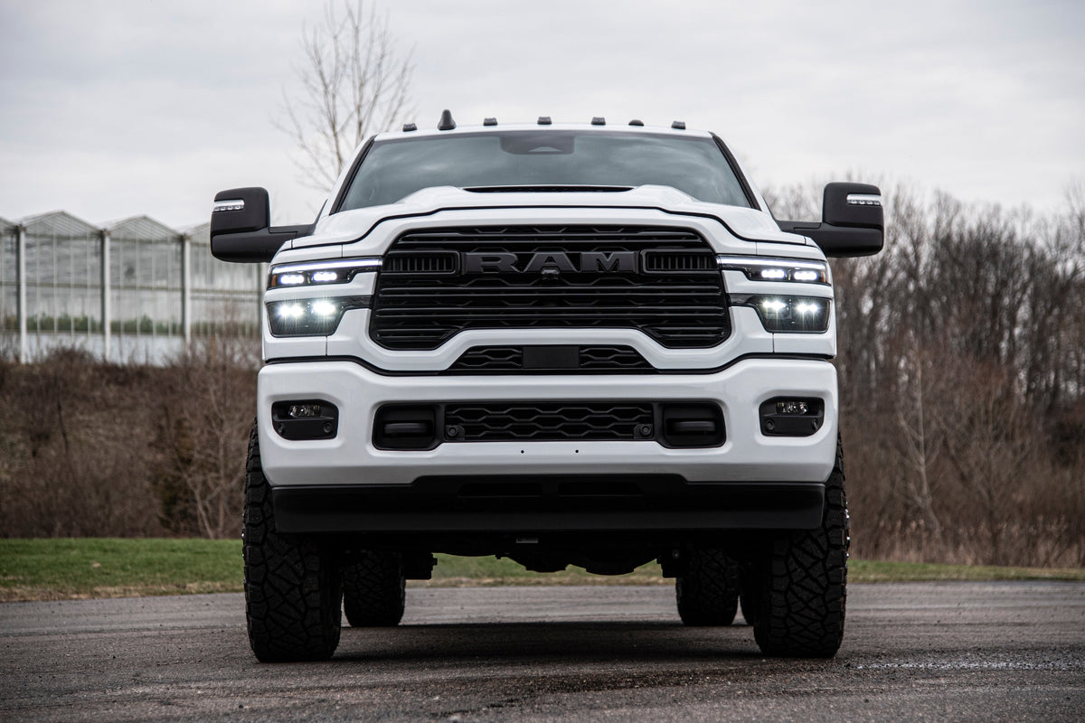 25-26 Ram 3500 (Diesel) 4 Inch Radius Arm Suspension Lift Kit W/ Indexing Ring, 3 Inch Rear Lift w/o Overload, Block -...