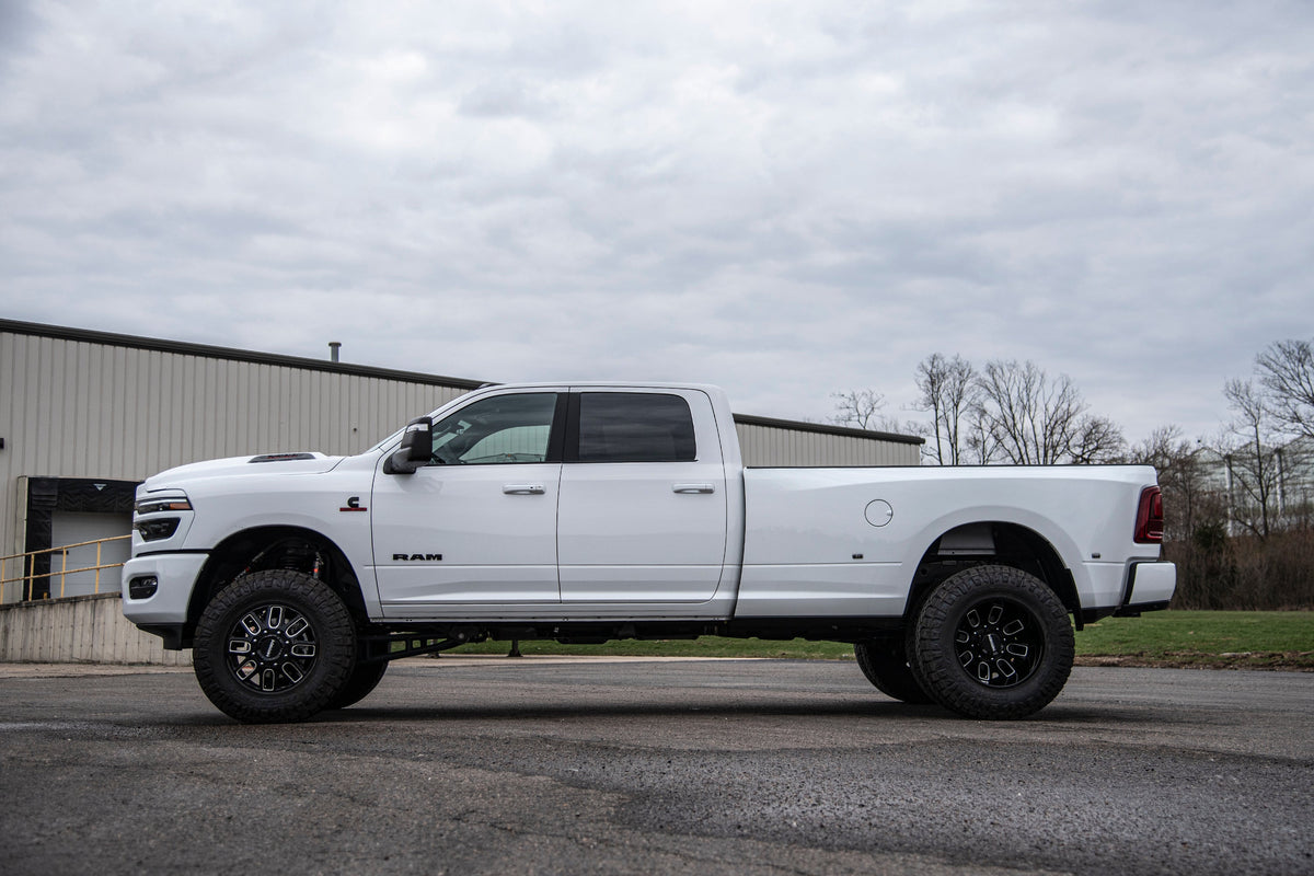 25-26 Ram 3500 (Diesel) 4 Inch Radius Arm Suspension Lift Kit W/ Indexing Ring, 3 Inch Rear Lift w/o Overload, Block -...