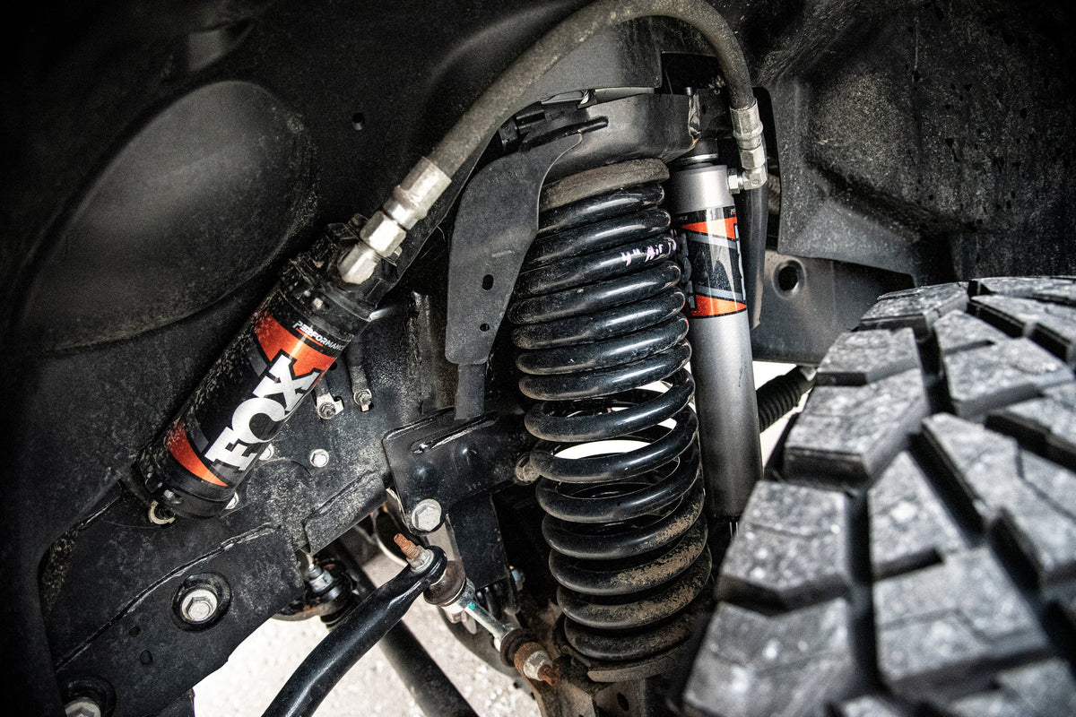 25-26 Ram 3500 (Gas) 4 Inch 4-Link Suspension Lift Kit W/ Indexing Ring, 3 Inch Rear Lift w/ Overload, Block - Fox 2.0...