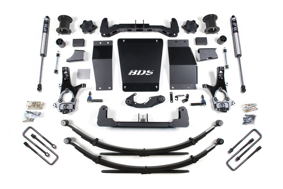 14-18 Chevrolet Silverado 1500 - GMC Sierra 1500 4WD 6.5 Inch Suspension Lift Kit (Cast Steel), 4 Inch Rear Lift, Leaf...