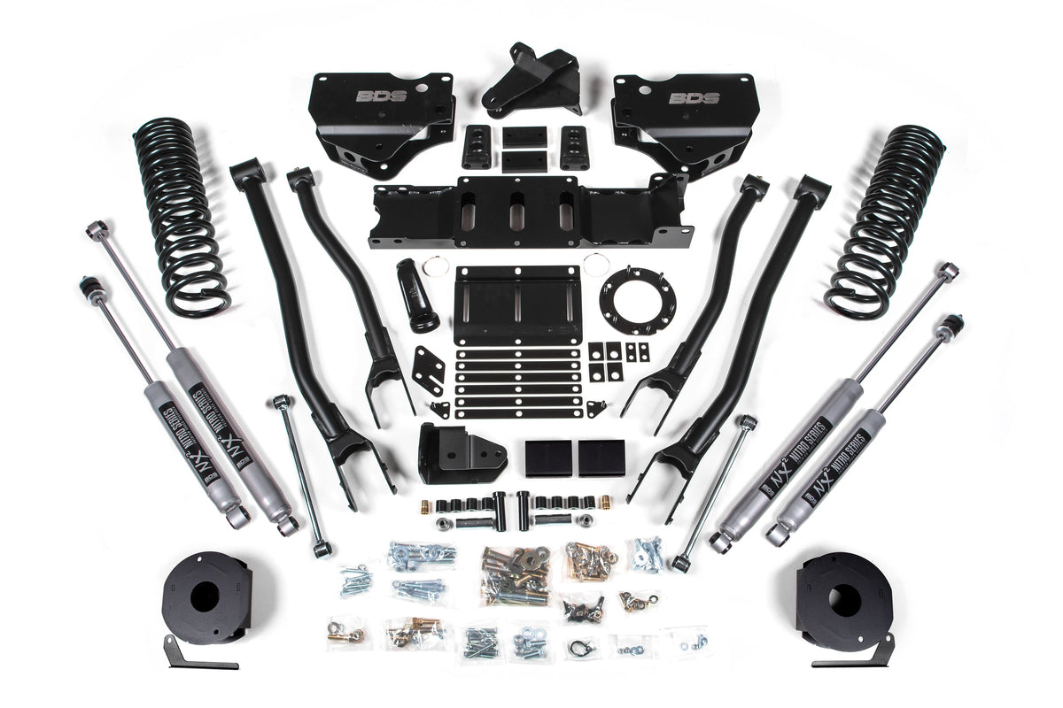 4 Inch Lift Kit w/ 4-Link | Ram 2500 w/ Rear Air Ride (19-24) 4WD | Diesel - BDS Suspension BDS1715FS