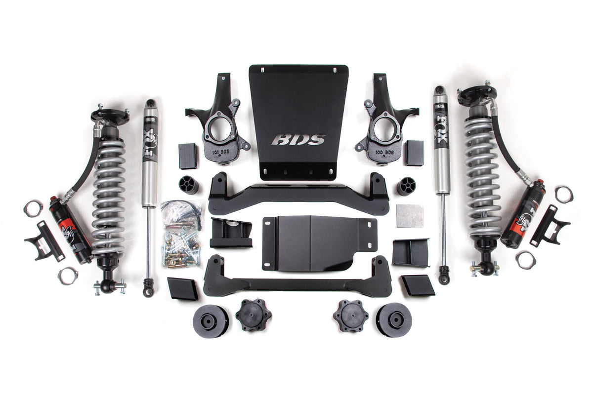 4 Inch Lift Kit | FOX 2.5 Performance Elite Coil-Over | Chevy/GMC Avalanche, Surburban, Tahoe, or Yukon 1500 (07-14) 4WD...