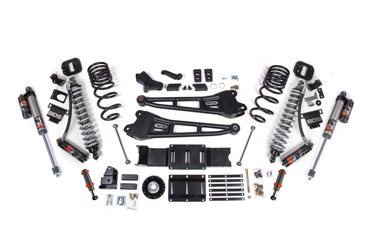 2025 Ram 2500 4WD (Diesel) 6 Inch Radius Arm Suspension Lift Kit, 4.5 Inch Rear Lift, Coil Spring - Fox 2.5 PES Shocks -...